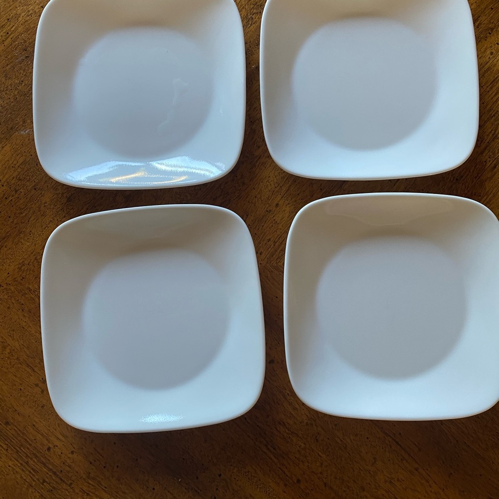 4 Corelle White 6.5” Sq appetizer plates - Picture 4 of 10